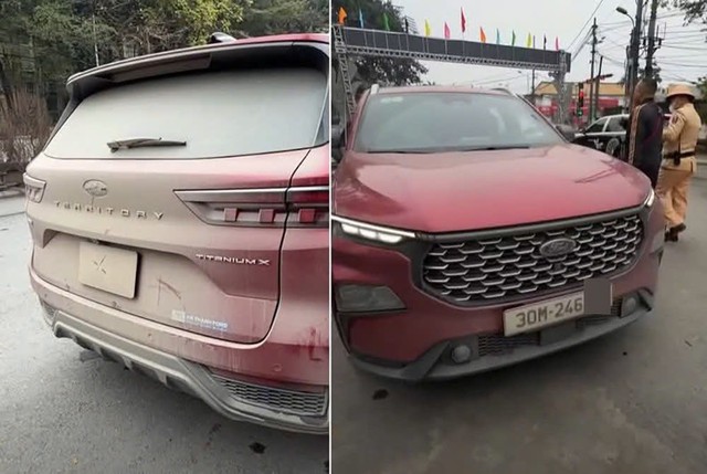 H&agrave; Nội: T&agrave;i xế &ocirc; t&ocirc; để b&ugrave;n đất che biển số 'từ 4 ng&agrave;y trước' bị xử phạt số 23 triệu đồng  - Ảnh 1.