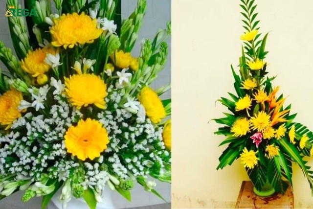 Top cắm hoa b&agrave;n thờ đẹp Tết 2026, đơn giản &yacute; nghĩa - Ảnh 1.