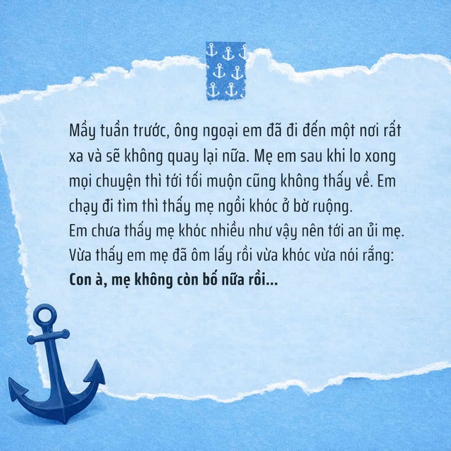 Bài văn 'không còn bố nữa' của cậu bé lớp 2 khiến hàng triệu người bật khóc - Ảnh 2. Bài văn 'không còn bố nữa' của cậu bé lớp 2 khiến hàng triệu người bật khóc - Ảnh 2.