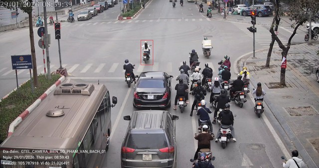 Số liệu vi phạm giao th&ocirc;ng qua Camera AI TẠI H&agrave; Nội ng&agrave;y 30 / 1 / 2026 - Ảnh 1.
