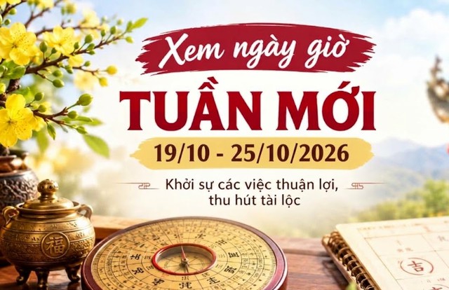Xem ng&agrave;y giờ tuần mới từ 19/10 - 25/10/2026 để khởi sự c&aacute;c việc may mắn, t&agrave;i lộc - Ảnh 1.