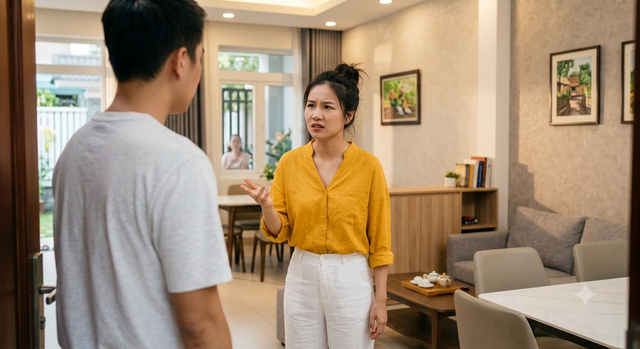 Chồng bị vợ tra hỏi không ngừng sau khi cứu cô hàng xóm khỏi trận đánh ghen, càng giải thích càng bế tắc - Ảnh 1.