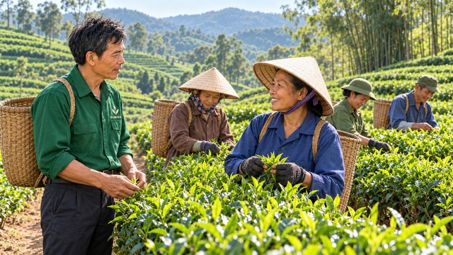 Tr&agrave; xanh Ph&uacute; Qu&yacute;: Quy tr&igrave;nh tuyển chọn v&agrave; thu h&aacute;i ch&egrave; Th&aacute;i Nguy&ecirc;n - Ảnh 1.
