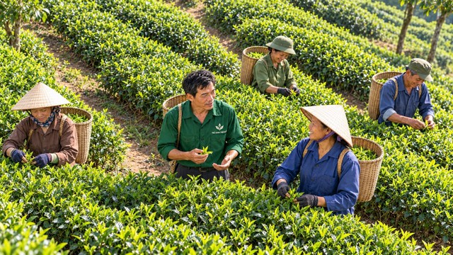 Tr&agrave; xanh Ph&uacute; Qu&yacute;: Quy tr&igrave;nh tuyển chọn v&agrave; thu h&aacute;i ch&egrave; Th&aacute;i Nguy&ecirc;n - Ảnh 2.