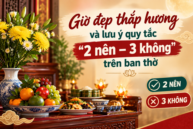 Rằm tháng 9 âm lịch 2026: Giờ đẹp thắp hương và lưu ý quy tắc “2 nên – 3 không” trên ban thờ - Ảnh 1.
