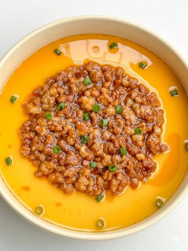 Mẹo l&agrave;m trứng hấp thịt băm mềm mịn như caramen, l&aacute;ng mượt kh&ocirc;ng lo rỗ mặt - Ảnh 8.
