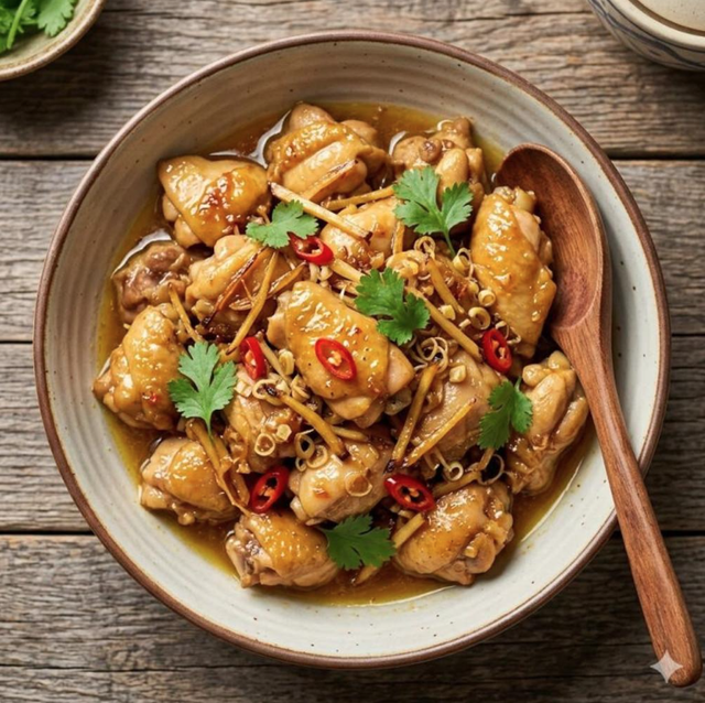 Cuối tuần l&agrave;m g&agrave; rang gừng thơm nức, thịt săn mềm, đậm đ&agrave; hao cơm - Ảnh 1.
