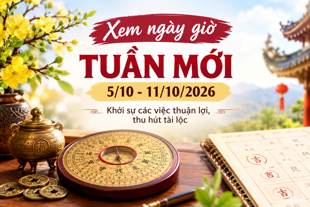 Xem ng&agrave;y giờ tuần mới 5/10 - 11/10/2026 để khởi sự c&aacute;c việc thuận lợi, thu h&uacute;t t&agrave;i lộc - Ảnh 1.