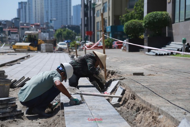 Nước r&uacute;t thi c&ocirc;ng V&agrave;nh đai 2.5 đoạn Cầu Giấy - Dịch Vọng trước ng&agrave;y th&ocirc;ng xe - Ảnh 5.