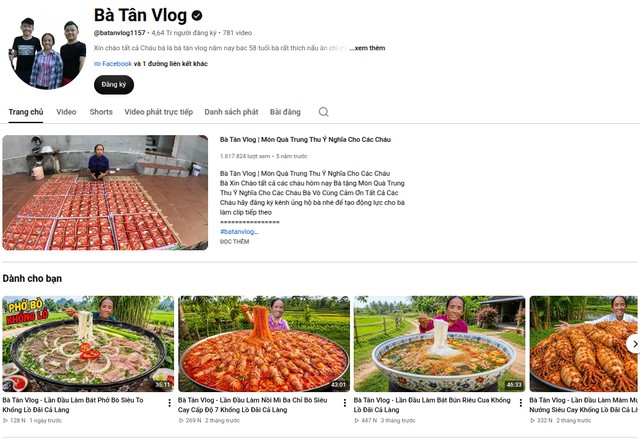 B&agrave; T&acirc;n Vlog 2026: Cập nhật thu nhập v&agrave; xu hướng mới trong lĩnh vực YouTube - Ảnh 2.