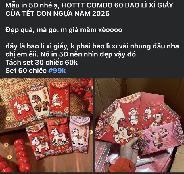 Những mẫu lì xì nào đang được người tiêu dùng không tiếc tiền chi trong dịp Tết 2026? - Ảnh 2. Những mẫu lì xì nào đang được người tiêu dùng không tiếc tiền chi trong dịp Tết 2026? - Ảnh 2.