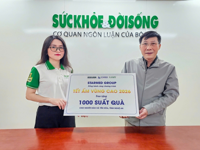 Dược phẩm STARMED đồng h&agrave;nh c&ugrave;ng B&aacute;o Sức khỏe & Đời sống mang y&ecirc;u thương đến với trẻ em v&ugrave;ng cao Nghệ An - Ảnh 2.