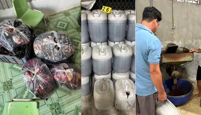 Triệt ph&aacute; cơ sở sản xuất c&agrave; ph&ecirc; giả, b&aacute;n ra thị trường 10 tấn th&agrave;nh phẩm - Ảnh 2.