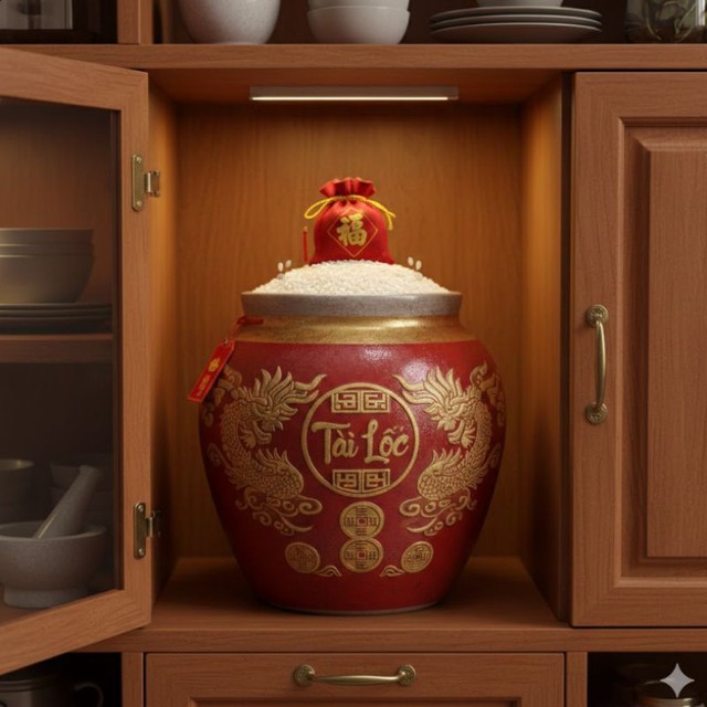 Hũ gạo đặt ở đ&acirc;u trong bếp để h&uacute;t t&agrave;i lộc năm 2026 - Ảnh 3.