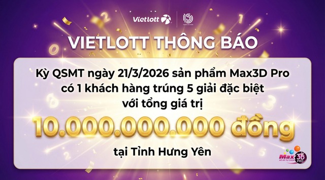 Một người chơi c&ugrave;ng l&uacute;c tr&uacute;ng 5 giải đặc biệt của Vietlott - Ảnh 1.