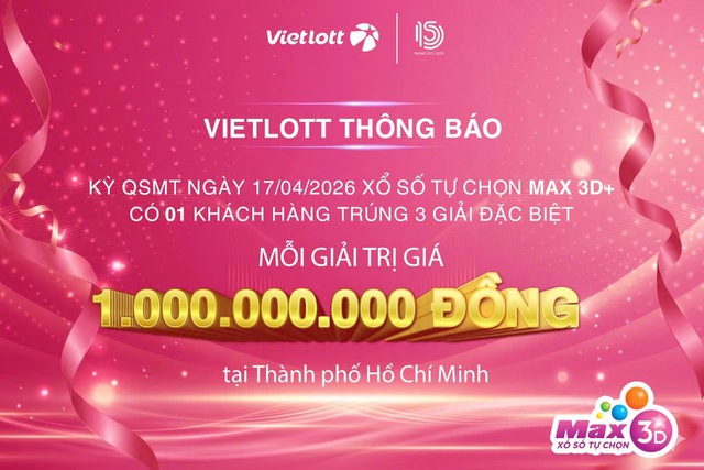 Một người c&ugrave;ng l&uacute;c tr&uacute;ng 3 giải đặc biệt của Vietlott - Ảnh 1.