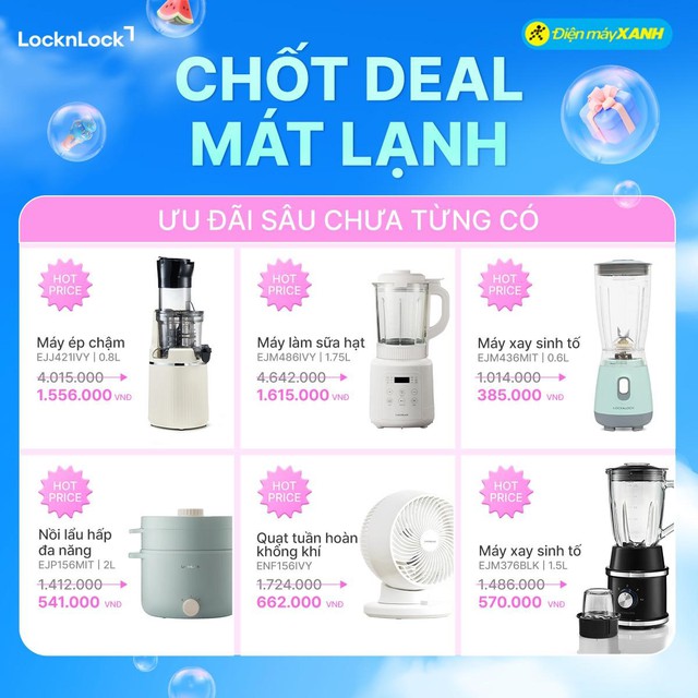 LOCKNLOCK tung si&ecirc;u deal 50++ tại Điện M&aacute;y Xanh, mua 1 tặng 1 chỉ trong th&aacute;ng 4! - Ảnh 2.