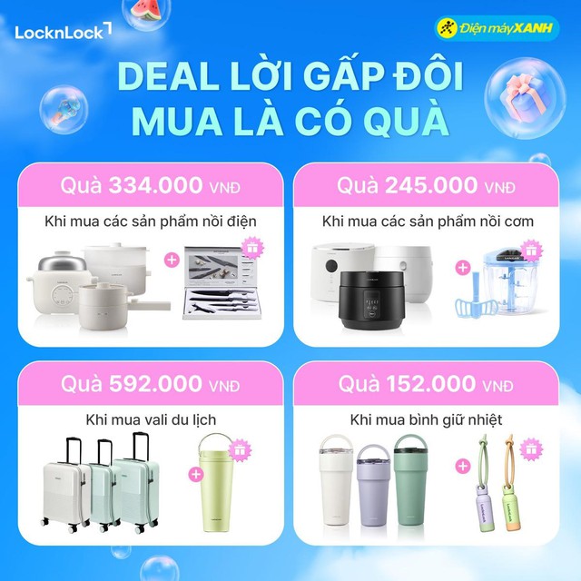 LOCKNLOCK tung si&ecirc;u deal 50++ tại Điện M&aacute;y Xanh, mua 1 tặng 1 chỉ trong th&aacute;ng 4! - Ảnh 3.
