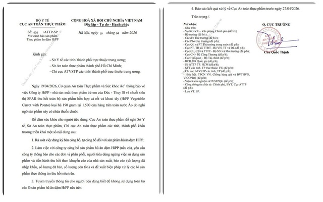 R&agrave; so&aacute;t, thu hồi sản phẩm ăn dặm HiPP nghi chứa thuốc diệt chuột - Ảnh 1.