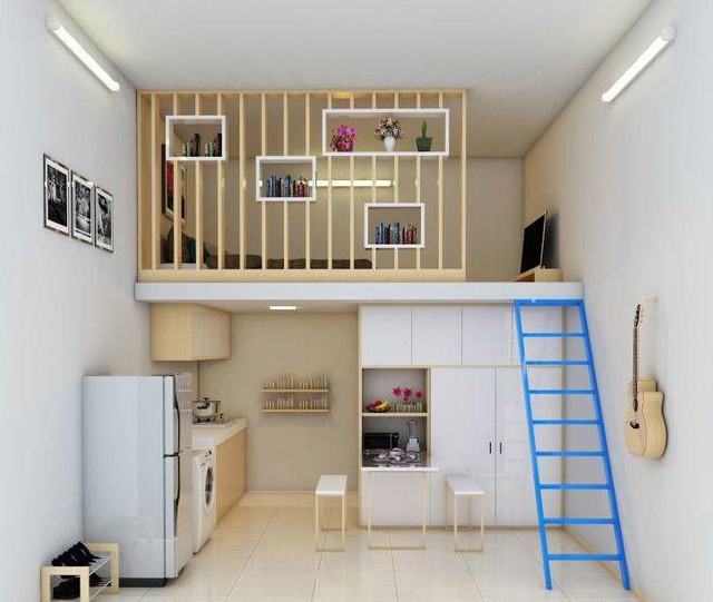 Decor ph&ograve;ng trọ sinh vi&ecirc;n, cải tạo nh&agrave; cũ gi&aacute; rẻ, nội thất th&ocirc;ng minh tiết kiệm diện t&iacute;ch - Ảnh 9.