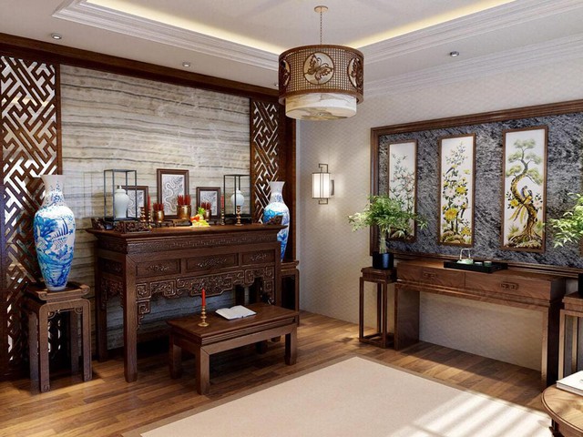 Bố tr&iacute; b&agrave;n thờ cho nh&agrave; chung cư nhỏ hẹp gi&uacute;p tối ưu diện t&iacute;ch v&agrave; phong thủy - Ảnh 1.