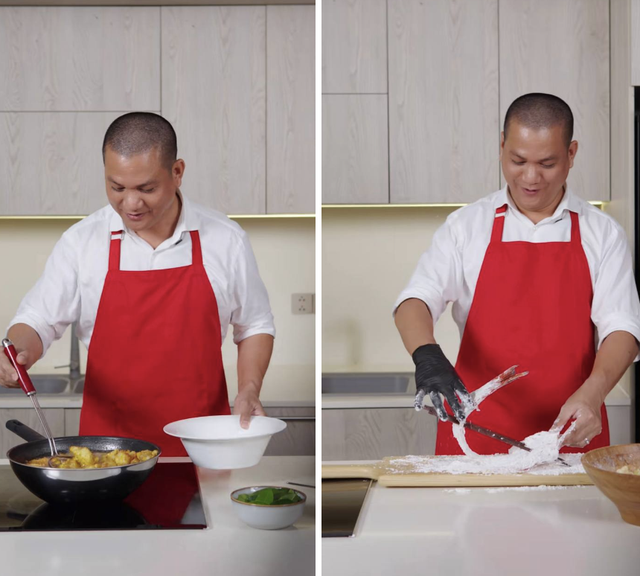 Chồng Hoa hậu Kh&aacute;nh V&acirc;n nấu ăn chiều vợ , từ b&uacute;n b&ograve; đến m&oacute;n cầu kỳ - Ảnh 12.