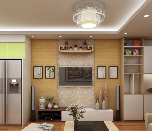 Gợi &yacute; c&aacute;c mẫu b&agrave;n thờ ph&ograve;ng kh&aacute;ch chung cư nhỏ gọn, chuẩn phong thủy dẫn đầu xu hướng 2026 - Ảnh 7.