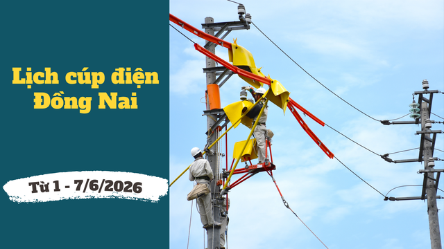 Chi tiết lịch c&uacute;p điện Đồng Nai từ ng&agrave;y 1 - 7/6/2026 - Ảnh 1.