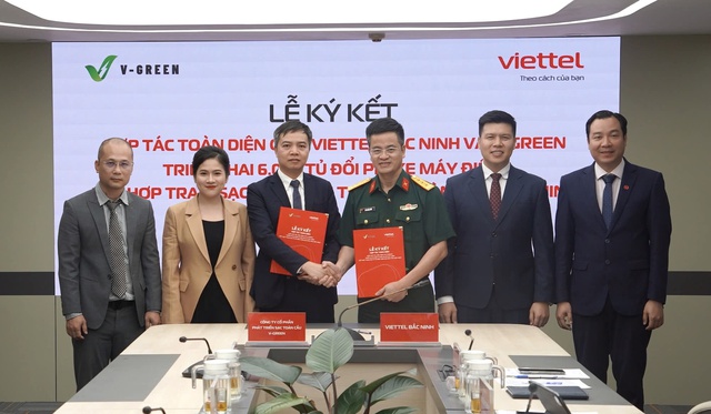 V-Green hợp t&aacute;c với Viettel Bắc Ninh triển khai 6.000 tủ đổi pin xe m&aacute;y điện - Ảnh 1.