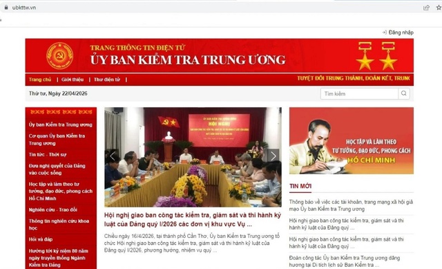 C&ocirc;ng an H&agrave; Nội cảnh b&aacute;o loạt trang mạng x&atilde; hội giả mạo Ủy ban Kiểm tra Trung ương - Ảnh 1.