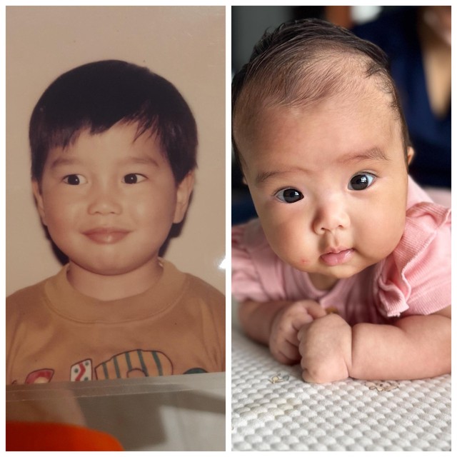 Huy Trần khoe ảnh thời thơ ấu, fan trầm trồ b&eacute; Gạo giống bố như 'đ&uacute;c từ một khu&ocirc;n' - Ảnh 1.