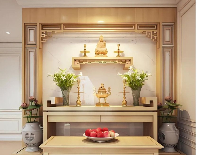 Chung cư diện t&iacute;ch nhỏ, đặt b&agrave;n thờ Phật ở đ&acirc;u để tụ kh&iacute; sinh t&agrave;i? - Ảnh 2.