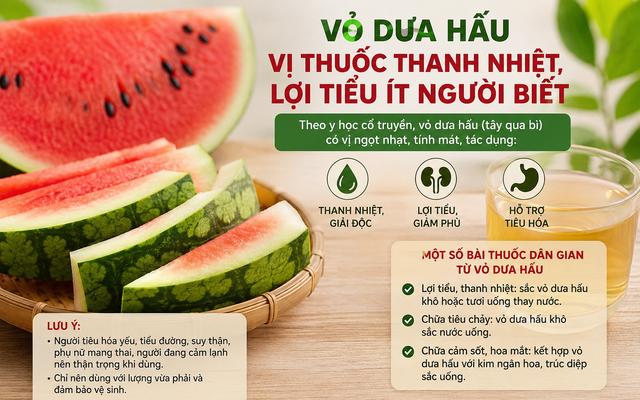 Bộ phận của quả dưa hấu thường bị bỏ đi lại l&agrave; vị thuốc thanh nhiệt, lợi tiểu trong Đ&ocirc;ng y - Ảnh 1.