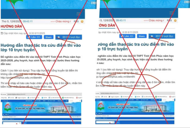 Cha mẹ, học sinh cần nắm r&otilde; th&ocirc;ng tin quan trọng n&agrave;y để tr&aacute;nh bị lừa đảo khi tra cứu điểm thi v&agrave;o lớp 10 THPT - Ảnh 1.