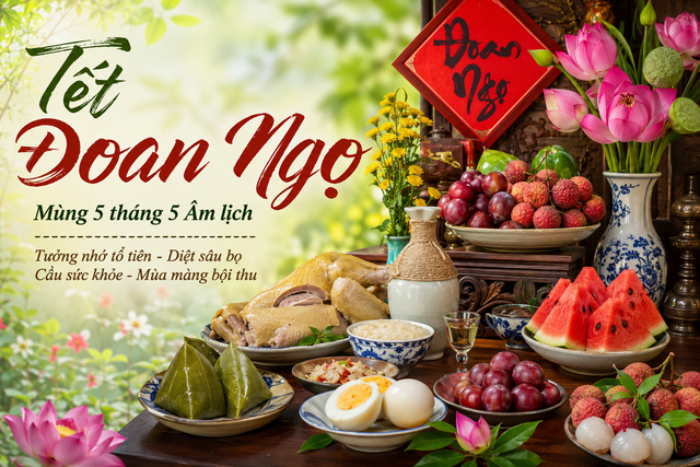 Tết Đoan Ngọ 2026 v&agrave;o ng&agrave;y n&agrave;o? &Yacute; nghĩa, m&acirc;m c&uacute;ng v&agrave; những phong tục đặc sắc của người Việt - Ảnh 1.