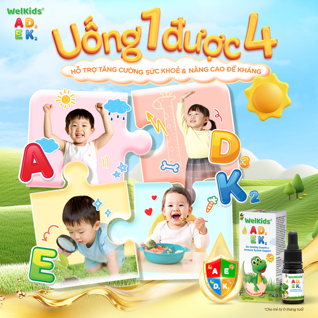 Đủ 'bộ tứ v&agrave;ng' trong từng giọt WelKids ADEK, mẹ nu&ocirc;i con khoẻ mạnh to&agrave;n diện - Ảnh 1.
