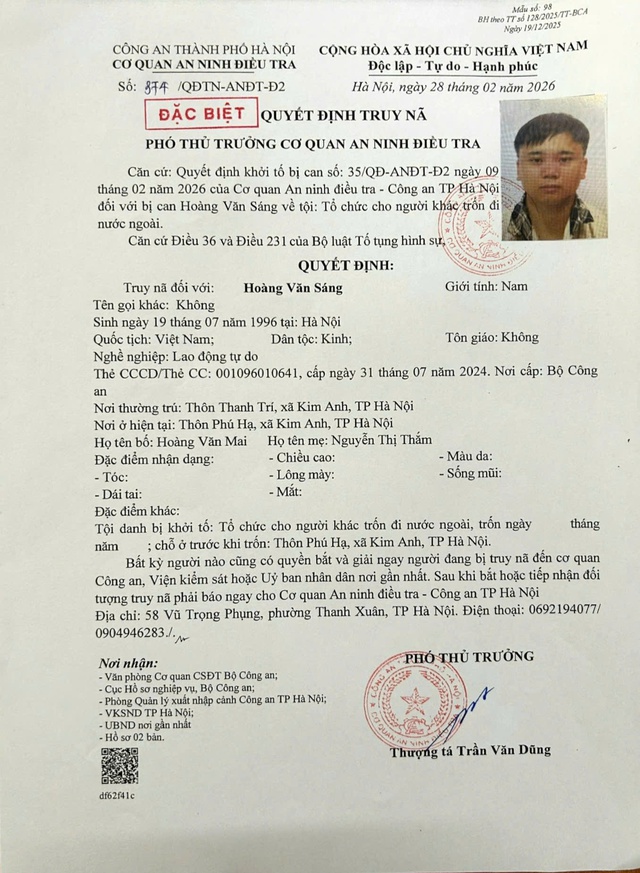 C&ocirc;ng an bắt giữ đối tượng truy n&atilde; đặc biệt Ho&agrave;ng Văn S&aacute;ng - Ảnh 2.