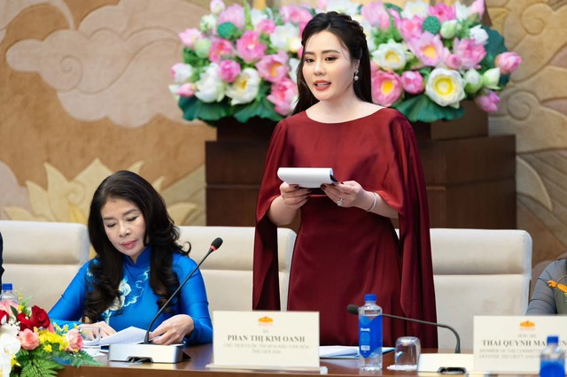 Hoa hậu Phan Kim Oanh cùng dàn người đẹp quốc tế khám phá văn hóa Việt Nam tại Nhà Quốc hội - Ảnh 4. Hoa hậu Phan Kim Oanh cùng dàn người đẹp quốc tế khám phá văn hóa Việt Nam tại Nhà Quốc hội - Ảnh 4.