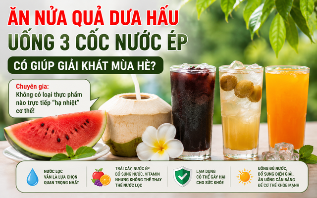 Thời tiết nắng n&oacute;ng k&eacute;o d&agrave;i, ăn nửa quả dưa hấu mỗi ng&agrave;y c&oacute; thực sự gi&uacute;p 'giải nhiệt'? - Ảnh 1.
