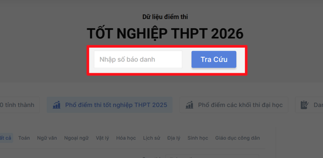 4 c&aacute;ch tra cứu điểm thi tốt nghiệp THPT 2026 đơn giản, ch&iacute;nh x&aacute;c - Ảnh 3.