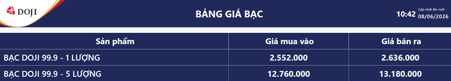 Giá bạc hôm nay 8/6: Bạc Phú Quý, Doji, Ancarat, Sacombank-SBJ tăng hay giảm tiếp? - Ảnh 5.
