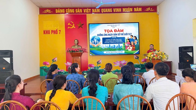 Tọa đ&agrave;m tại Trạm Y tế B&atilde;i Ch&aacute;y hưởng ứng Ng&agrave;y d&acirc;n số Thế giới 2026 - Ảnh 1.