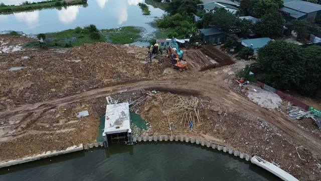 Hồ điều hòa Phú Đô gấp rút hoàn thiện để chống ngập phía Tây Hà Nội - Ảnh 4.