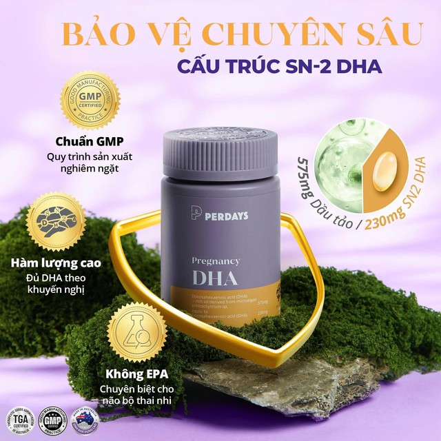 Perdays Pregnancy DHA &ndash; SN-2 DHA vi tảo &Uacute;c cho mẹ bầu - Ảnh 2.