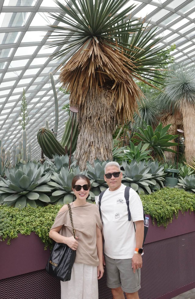 Gia đ&igrave;nh &Aacute; hậu T&uacute; Anh đi nghỉ h&egrave; ở Singapore - Ảnh 8.