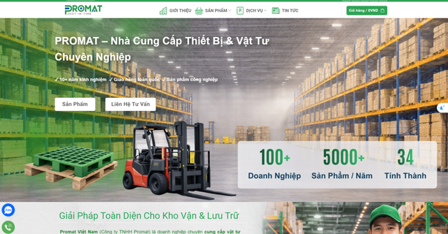 Promat &ndash; C&ocirc;ng ty b&aacute;n xe n&acirc;ng tay uy t&iacute;n tại Việt Nam 2026 - Ảnh 1.