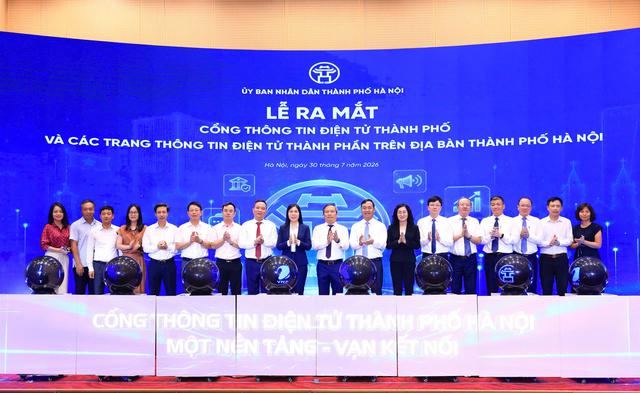 H&agrave; Nội ch&iacute;nh thức ra mắt Cổng th&ocirc;ng tin điện tử H&agrave; Nội v&agrave; 140 trang th&ocirc;ng tin th&agrave;nh phần - Ảnh 6.
