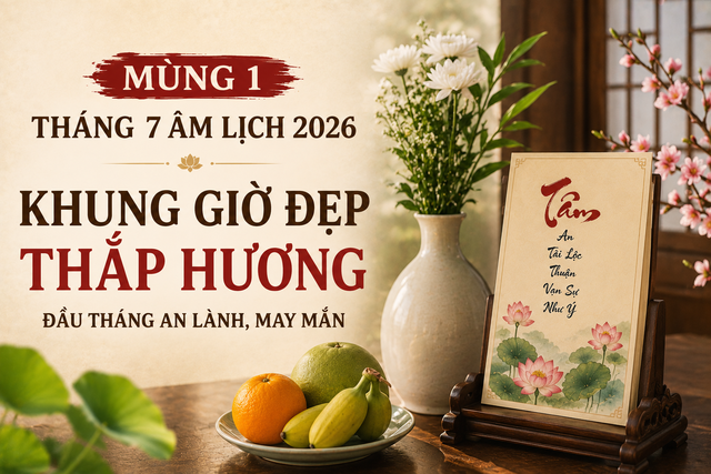 M&ugrave;ng 1 th&aacute;ng 7 &acirc;m lịch 2026: 3 khung giờ đẹp thắp hương, gia chủ n&ecirc;n lưu &yacute; điều n&agrave;y - Ảnh 1.