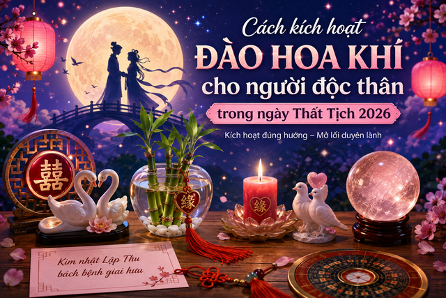 Mẹo k&iacute;ch hoạt đ&agrave;o hoa kh&iacute; cho người độc th&acirc;n trong ng&agrave;y Thất Tịch 2026 - Ảnh 1.