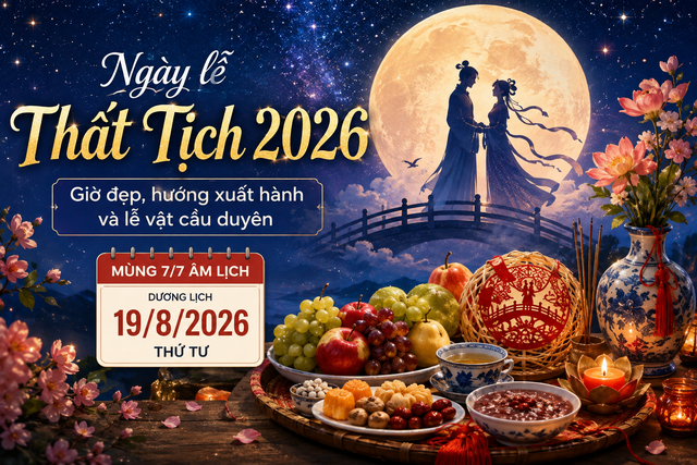 Ng&agrave;y lễ Thất Tịch 2026 diễn ra khi n&agrave;o? Giờ đẹp v&agrave; lễ vật cầu duy&ecirc;n cho những người độc th&acirc;n - Ảnh 1.